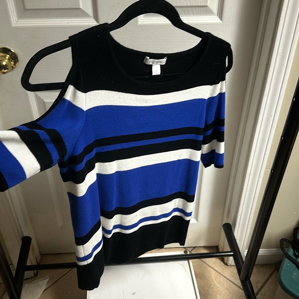 Cold shoulder sweater